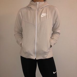 Cream Nike Tech Fleece ZIP-up Jacket